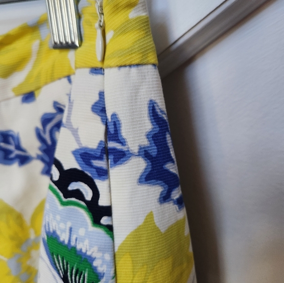 RSVP By Talbots Off-White Floral Pleated Midi Skirt size 4 - Picture 4 of 8